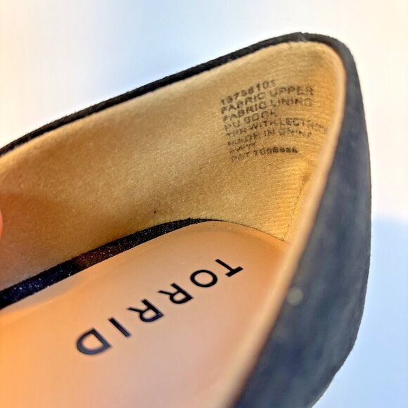 TORRID Flat Shoes Black Pointed Toe Sip-On Loafers With Bow Comfy Women's 9.5 W - Picture 9 of 10